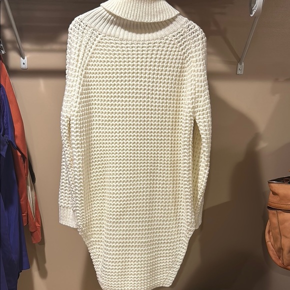 Cozy Cream Turtleneck Sweater Dress - Picture 4 of 4